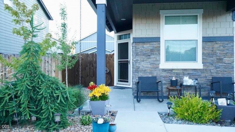 Covered front porch