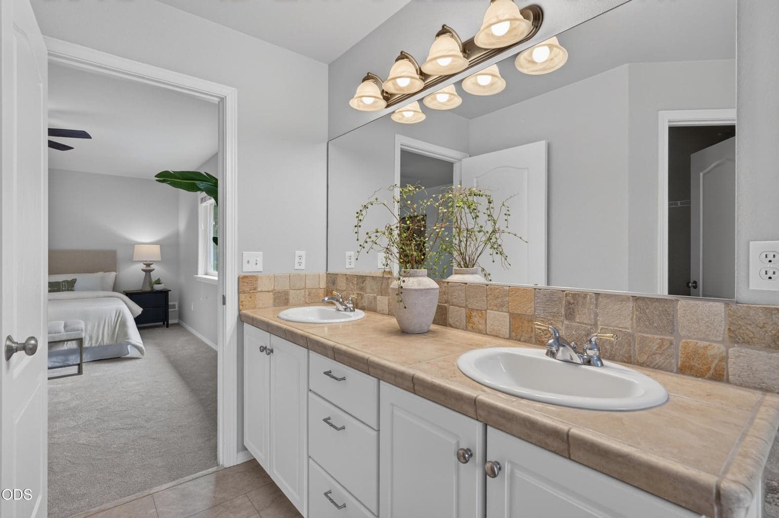 Primary ensuite bathroom vanity