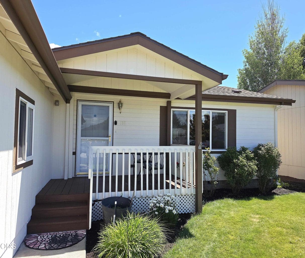 Cute front porch with a view of Pilot Butte