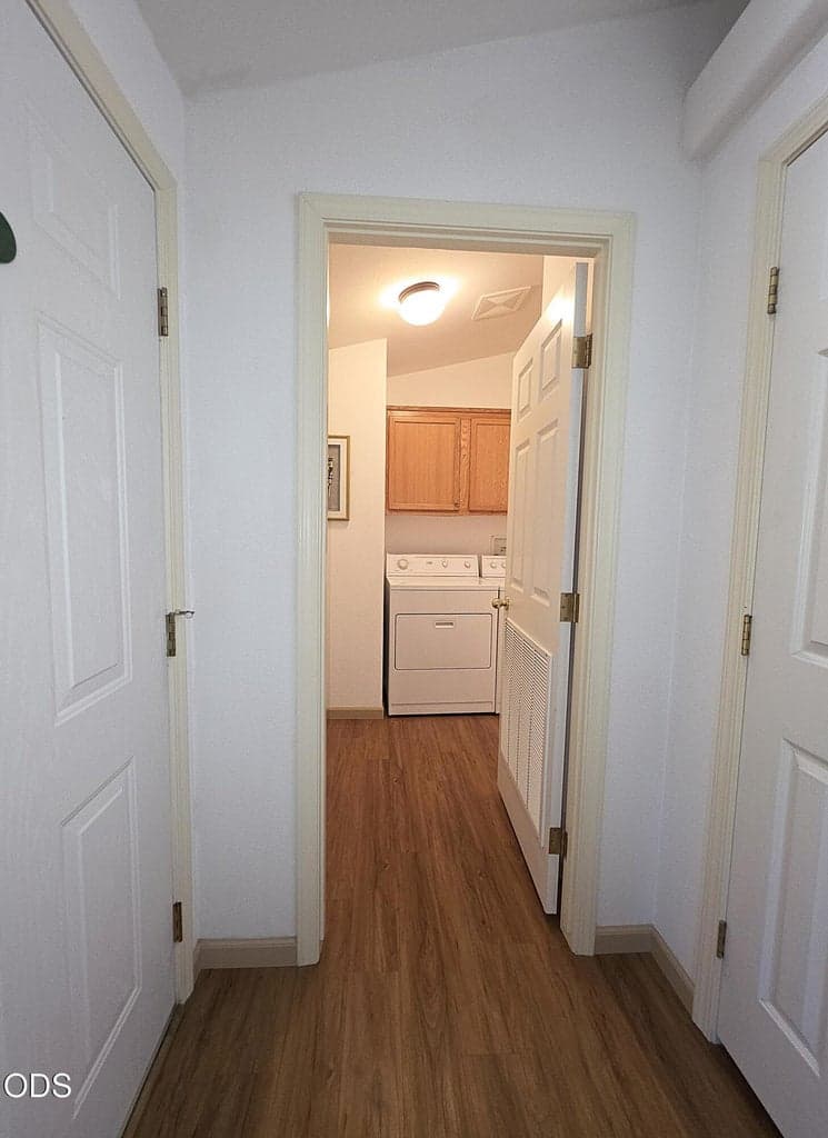 Door to laundry room from front entry