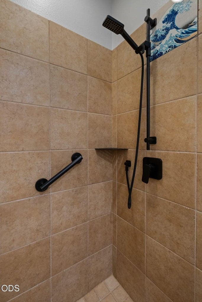 Guest 2 bathroom tile shower