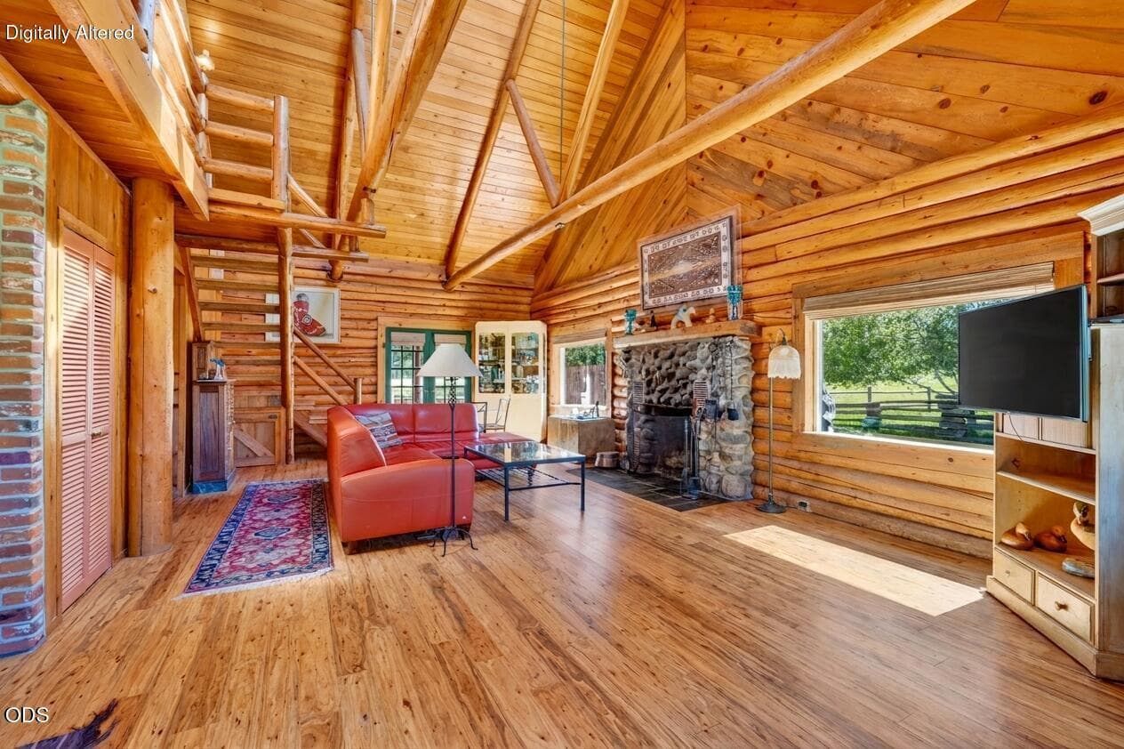 living room, virtually staged