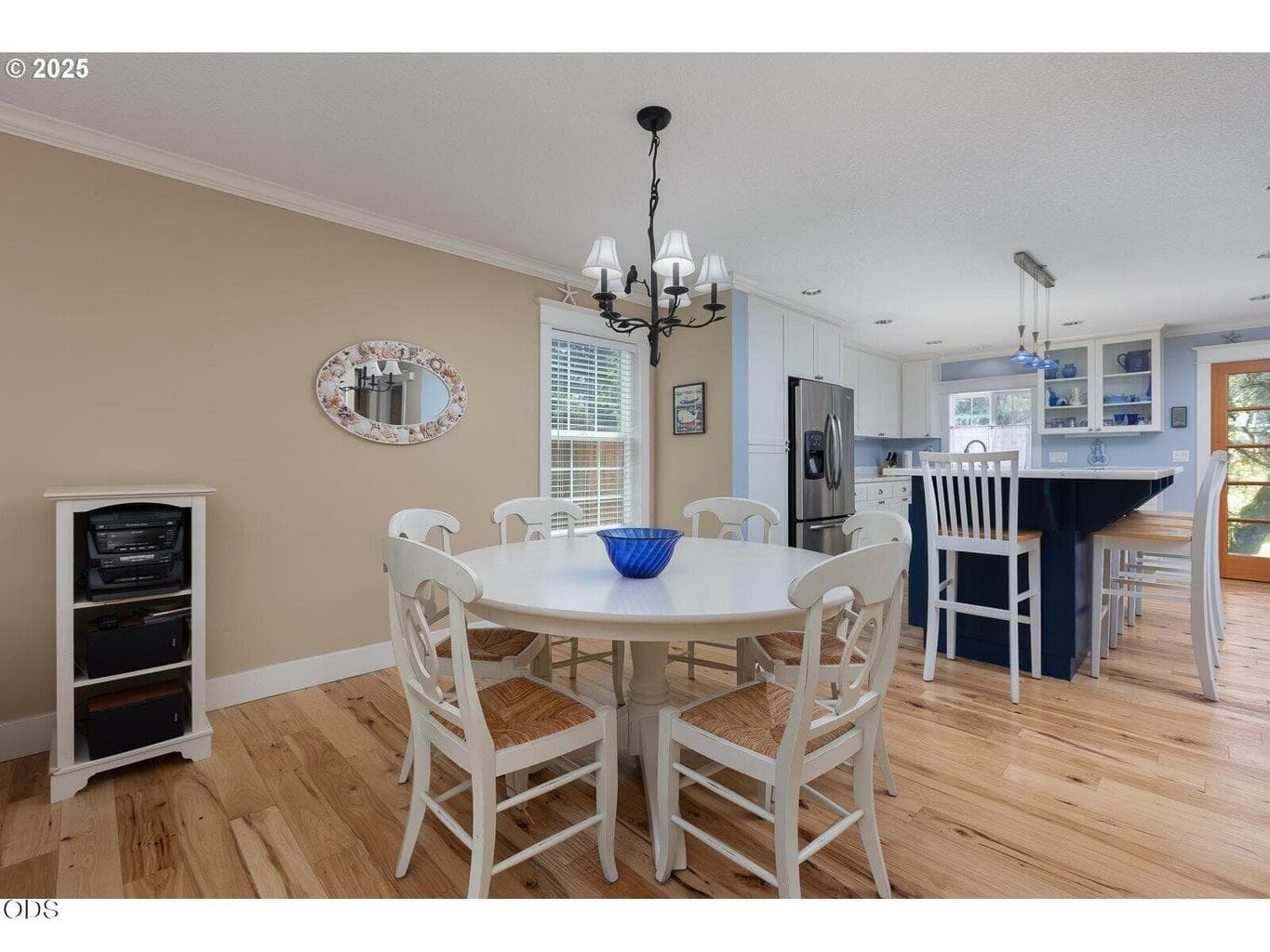 Dining room open to kitchen and great room.