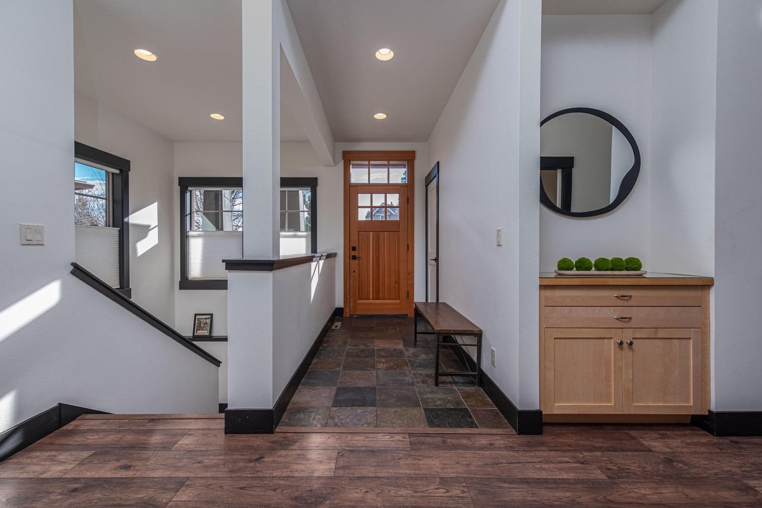 The home is light and bright with an open great room as you walk in.