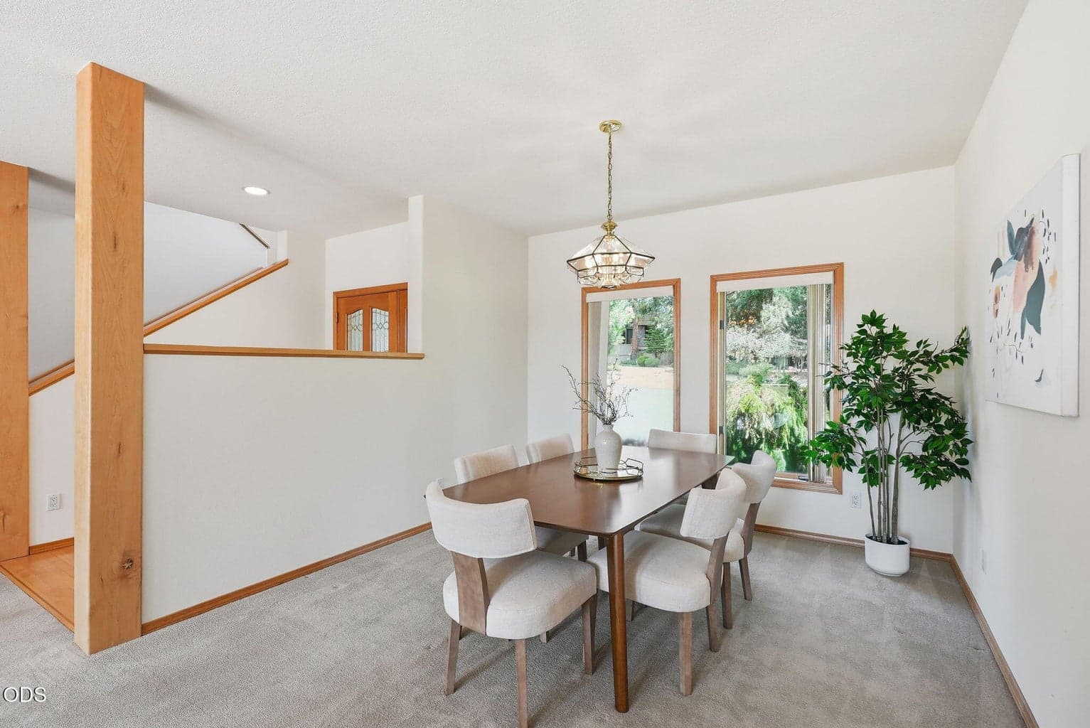 Bright dining space
