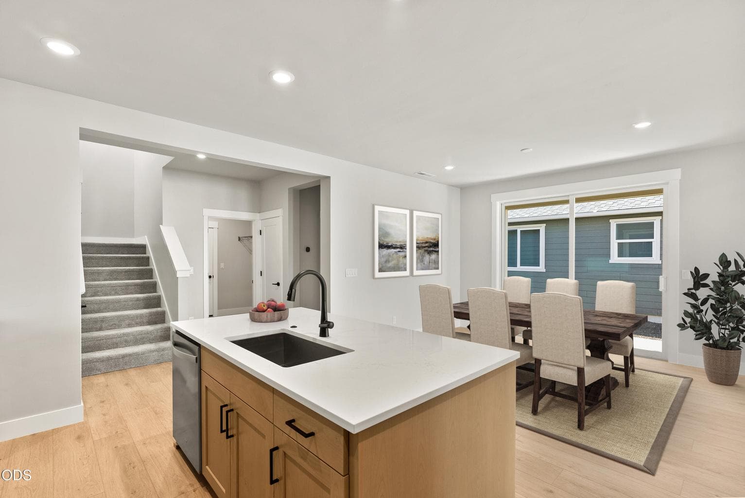 Dining. Virtual staging. Finish selections vary.