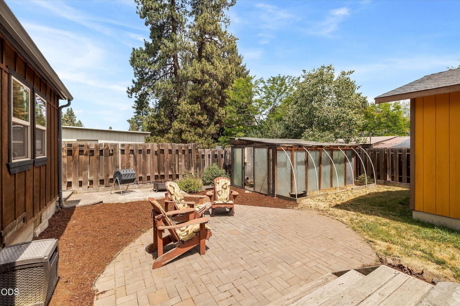 Relax on the back patio.
