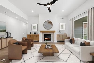 Subject property greatroom with virtual staging.