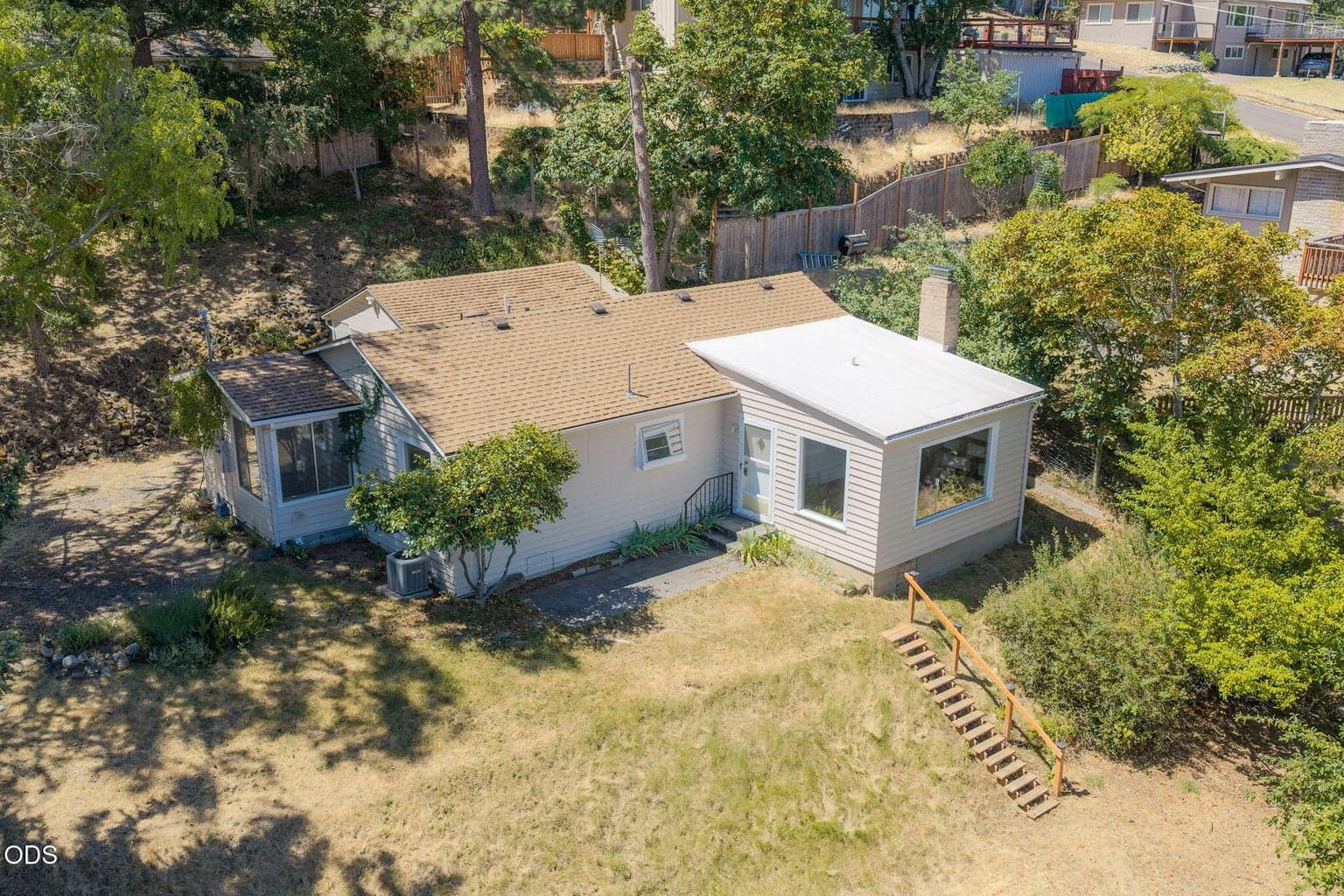 Aerial of home from drone