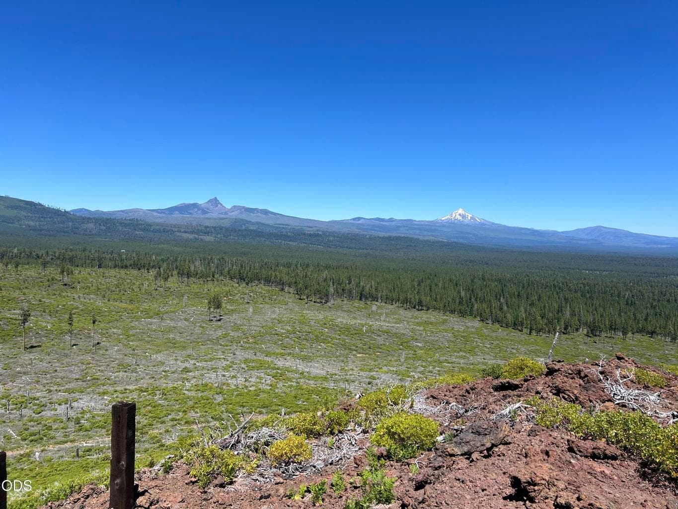 Looking at the property from the top of 5 Mile Butte