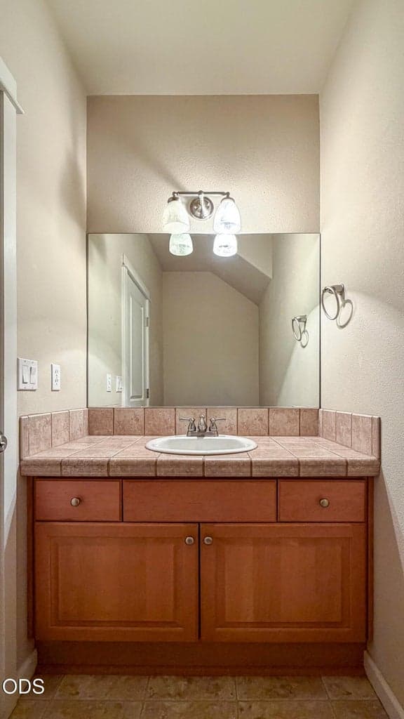 Guest bathroom/powder room off main hallway