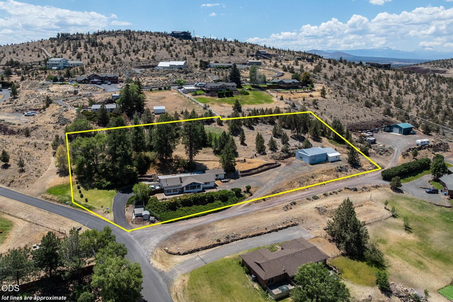 Aerial view of the property
