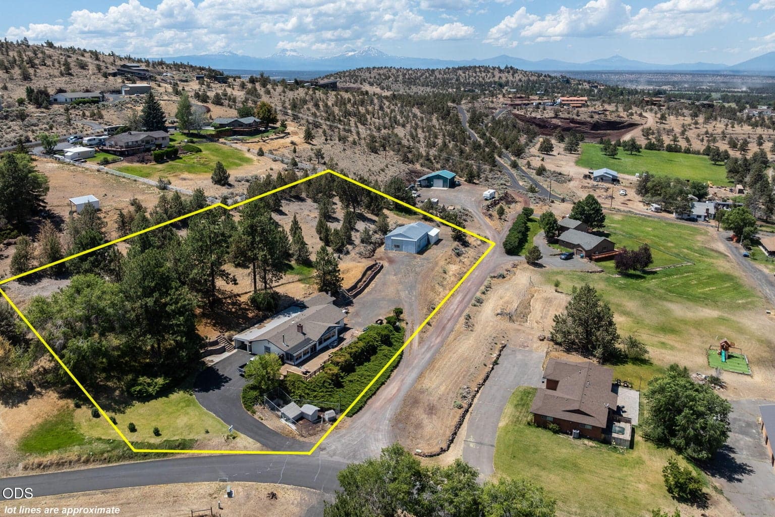 Aerial view of the property--looking to the southwest