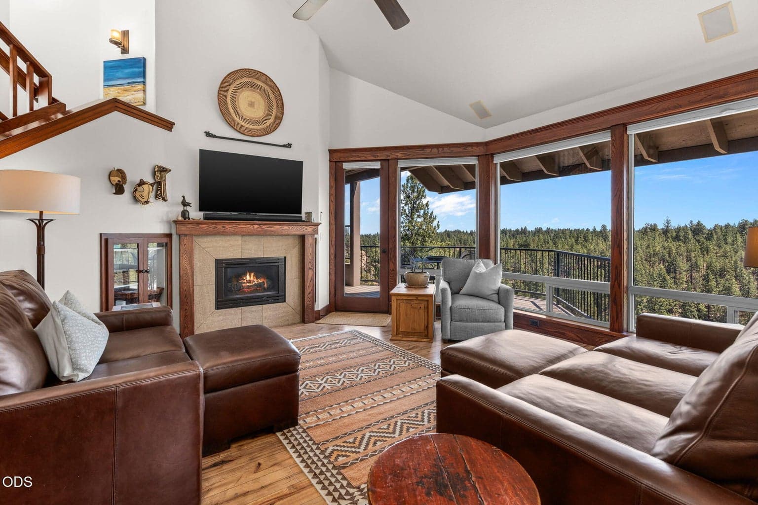 Beautiful wood trimmed doors and windows