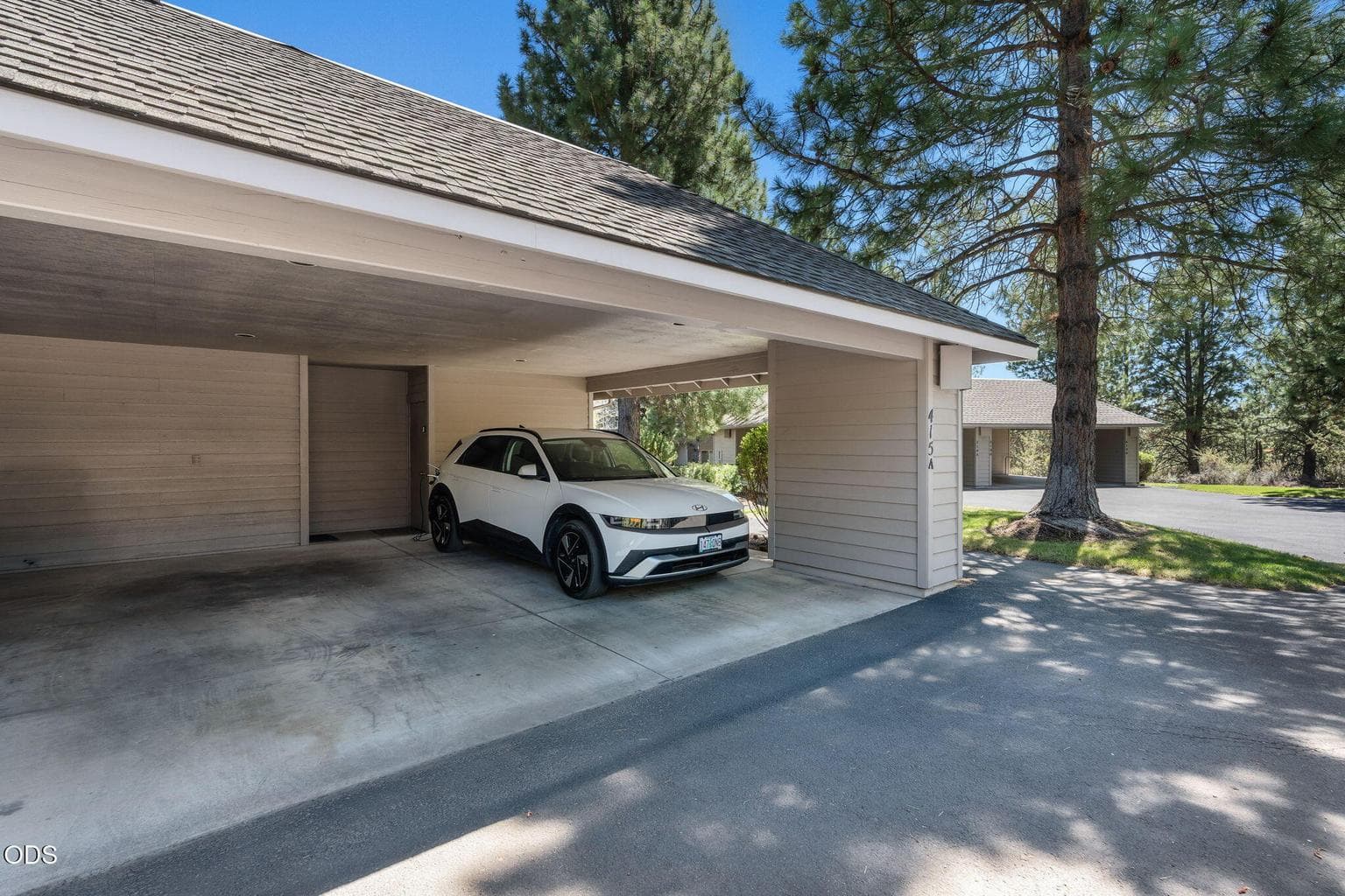 Carport with EV charger