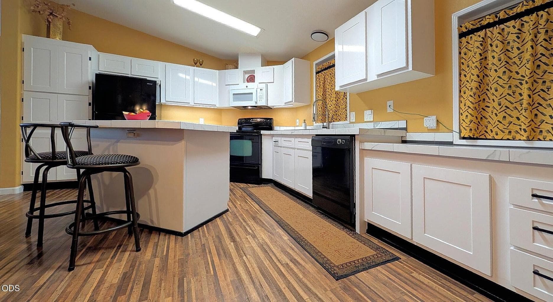 Updated kitchen has abundant countertops