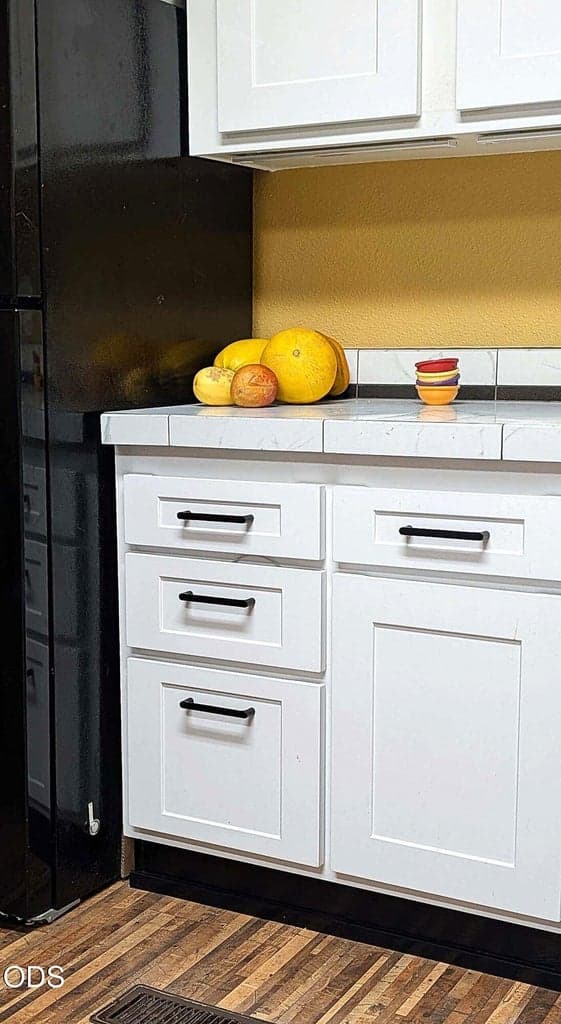 Newer cabinetry and countertops