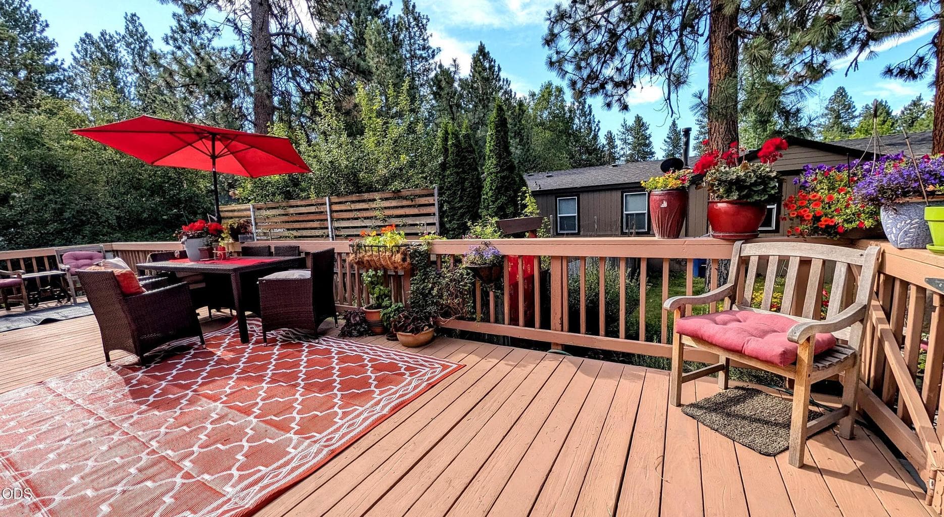 Large, front deck