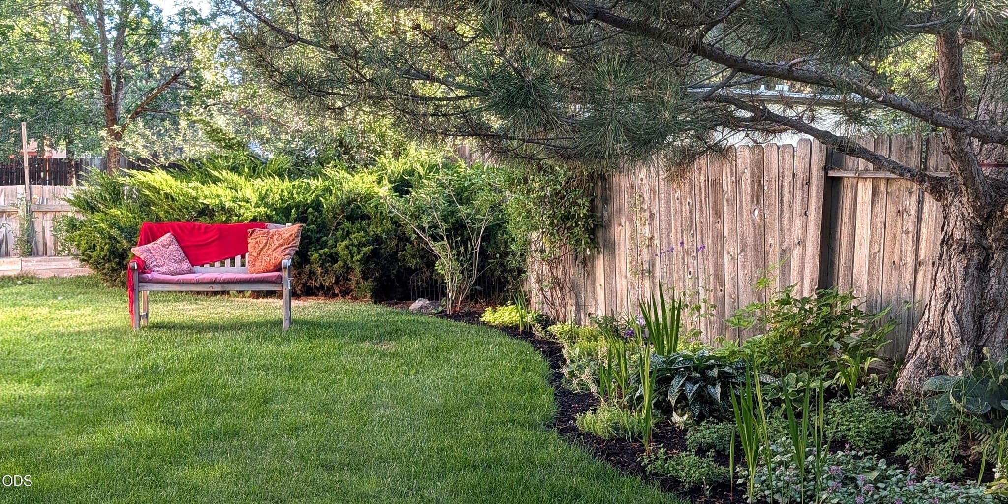 Spacious, fenced back yard