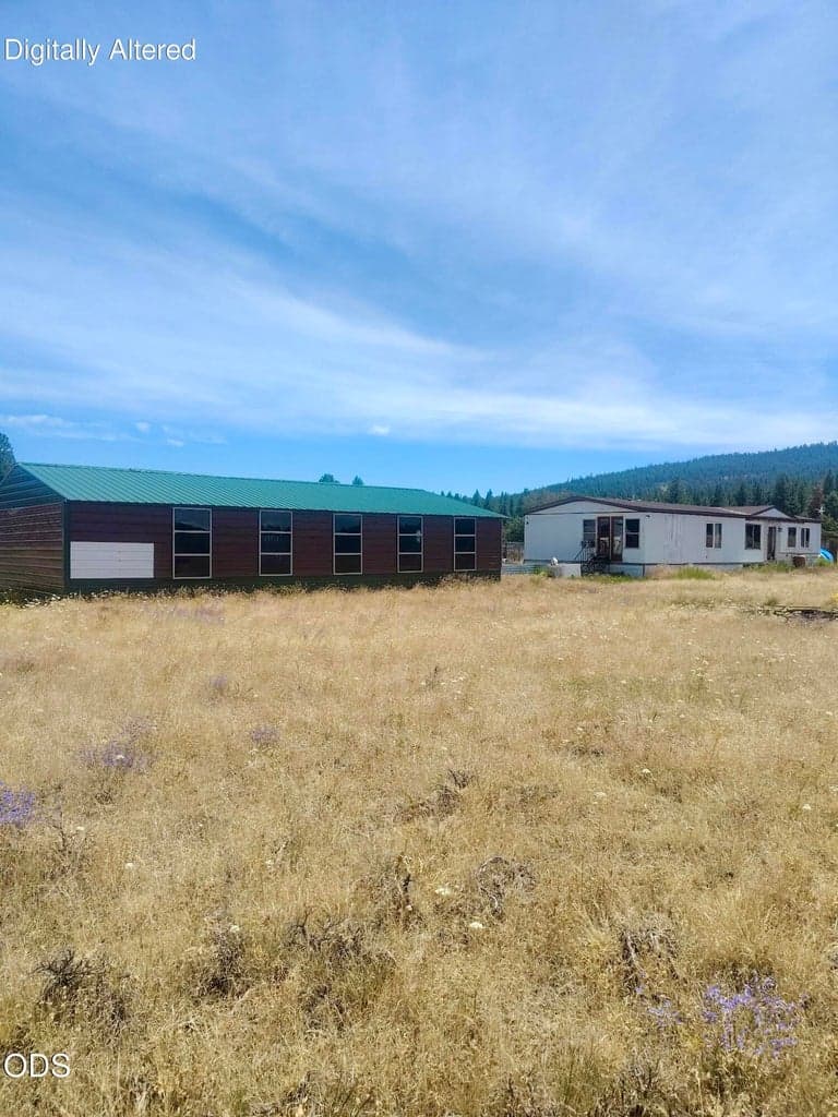 Backside of shop and manufactured home