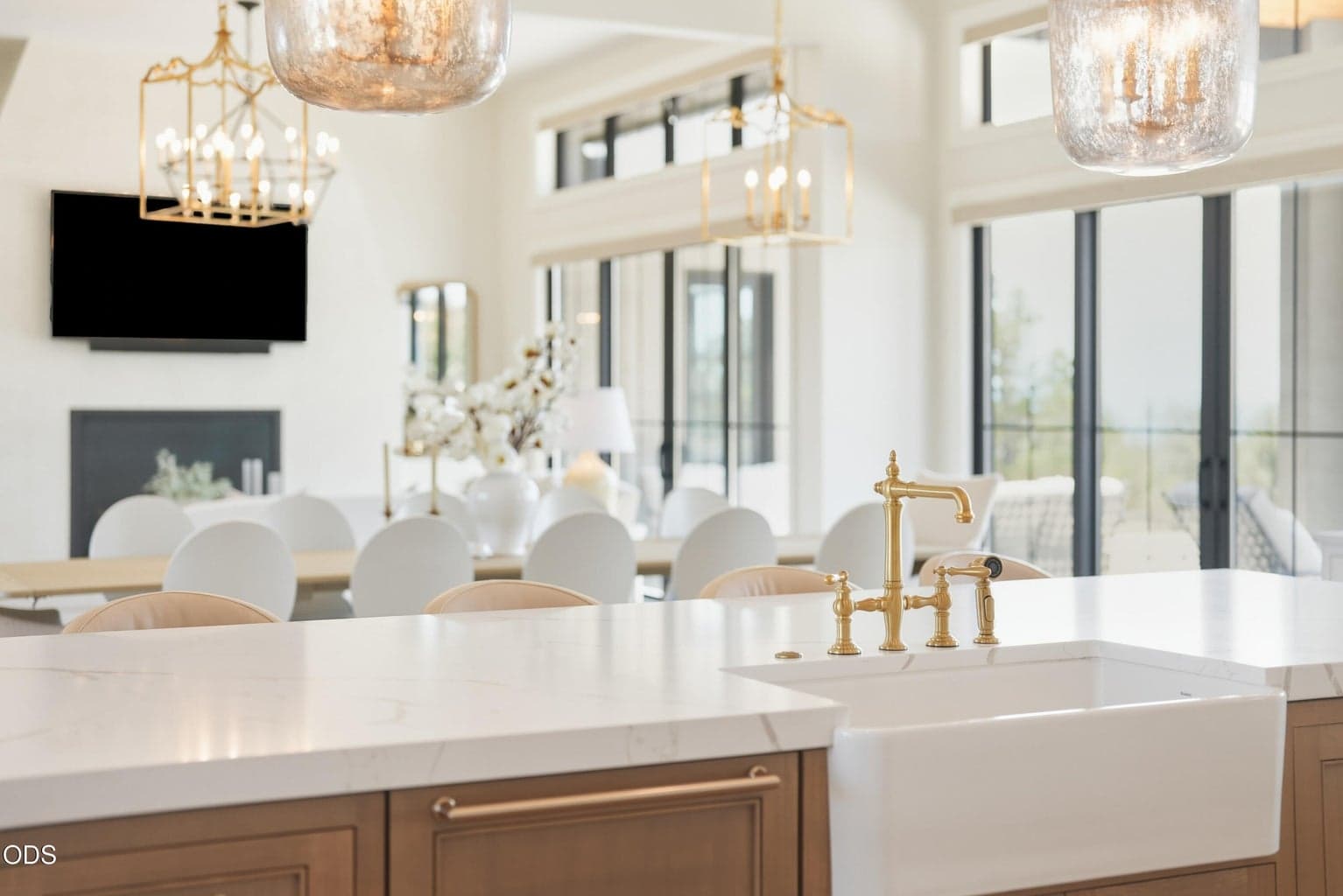 Kitchen Island with Farm Sink