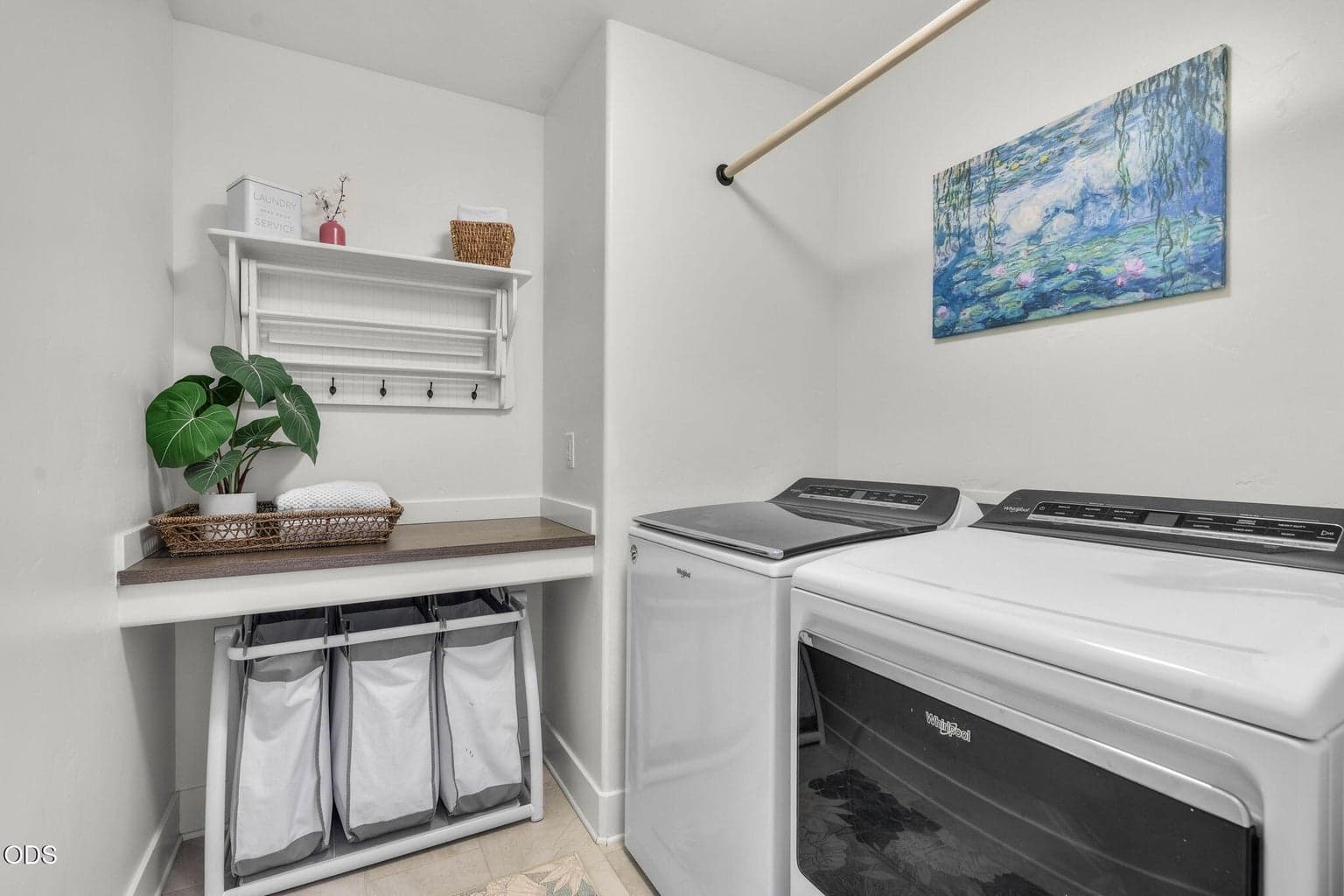 second floor laundry includes washer and dryer