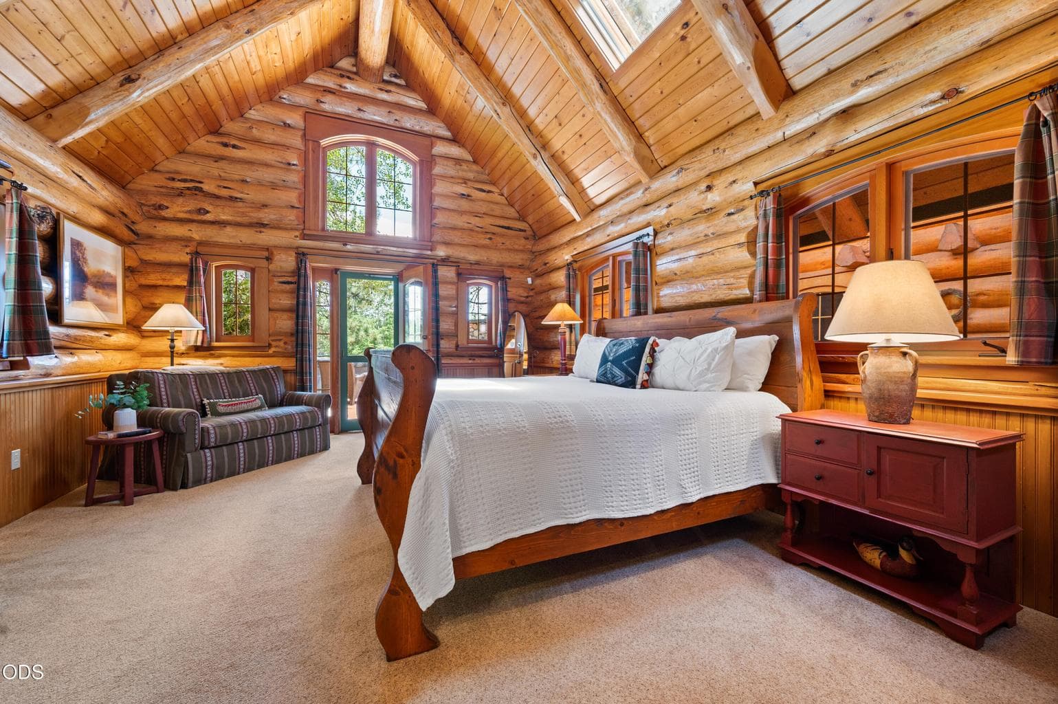 Generous space with access to the back deck plus sleeping loft.