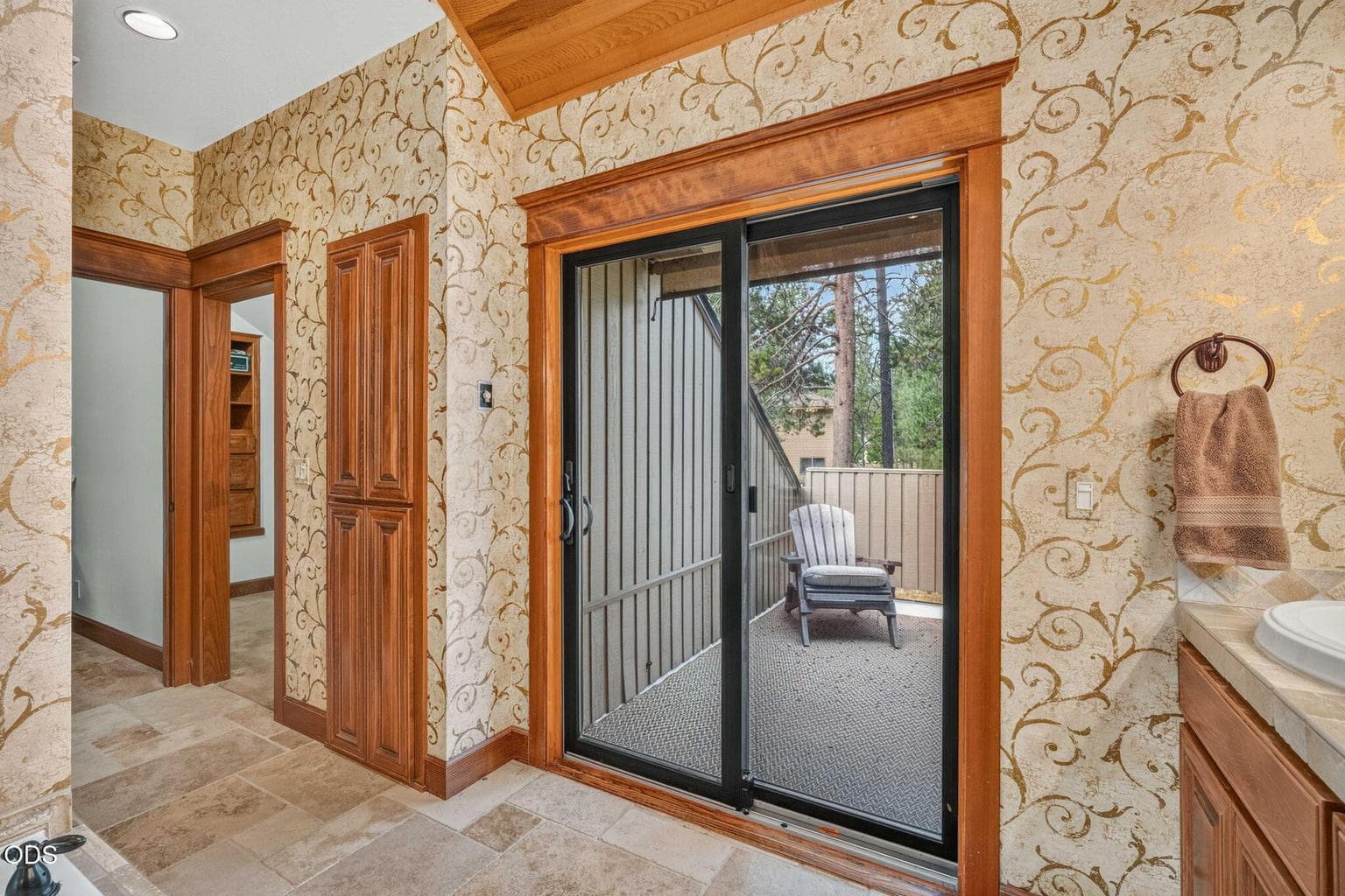 Ensuite opens to private deck - perfect for fresh air and forest views after a soak.