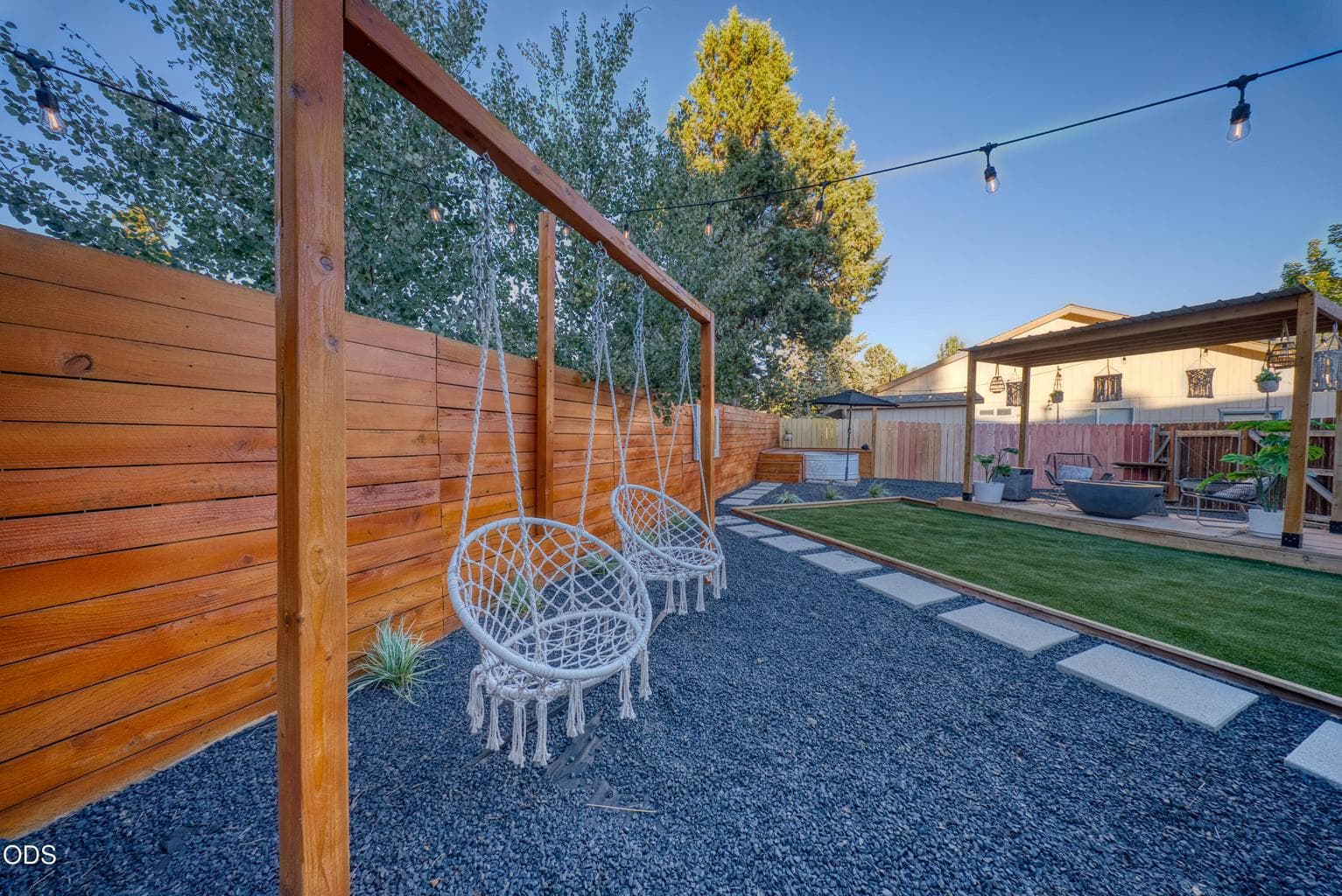 Backyard swing set