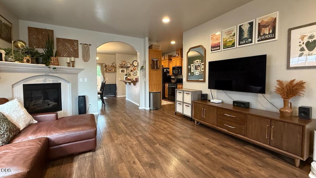 Spacious family room with great light and good flow.