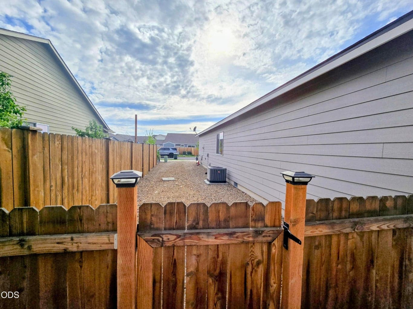RV Parking from backyard gate entry