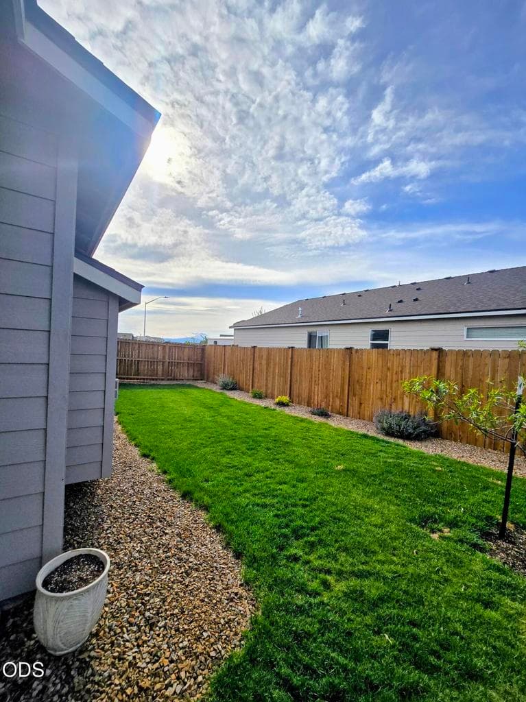 Backyard Side landscaped