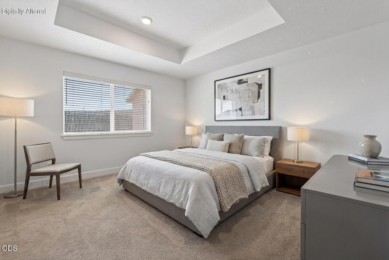 Virtually Staged Primary Bedroom