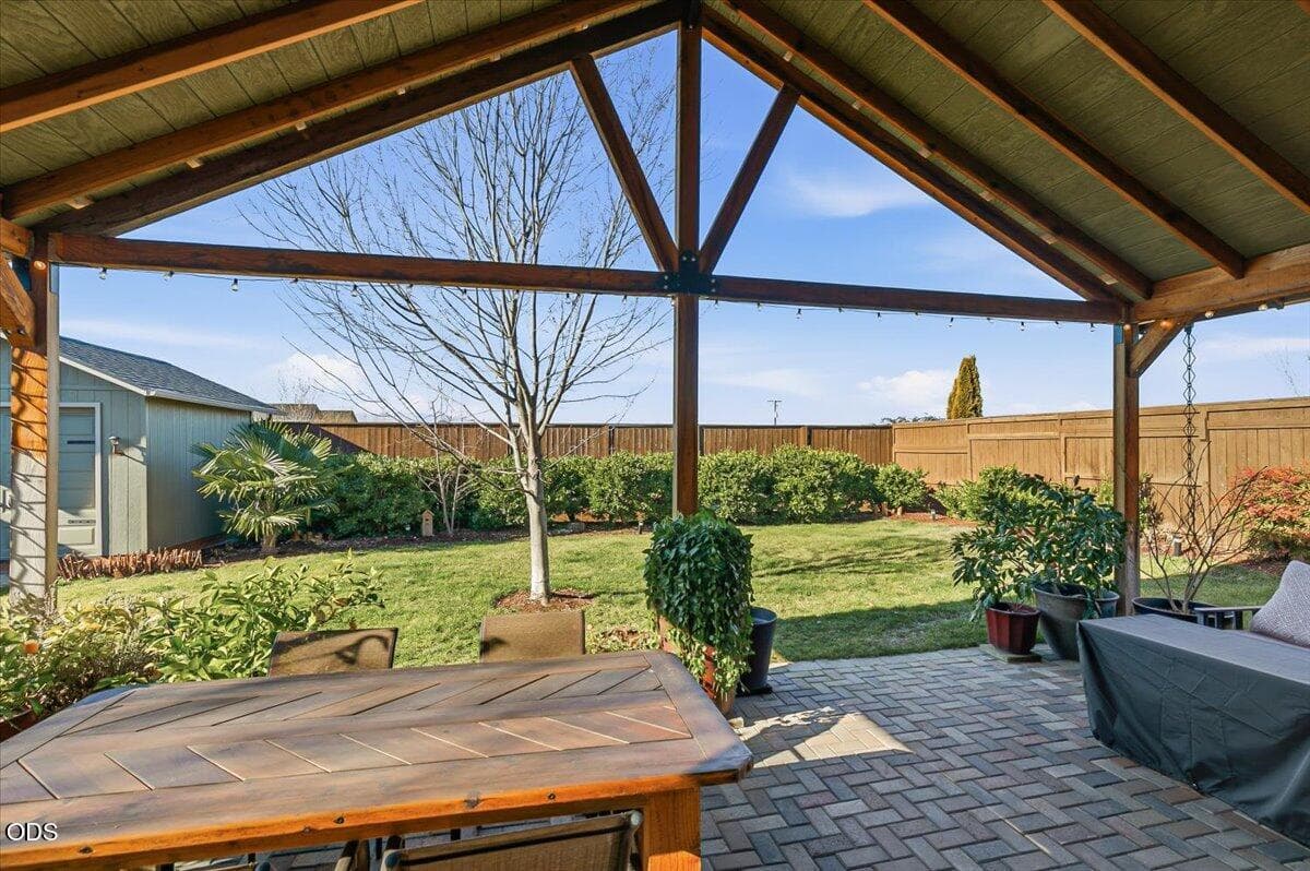Welcome home! Enjoy this beautiful custom built covered back patio!