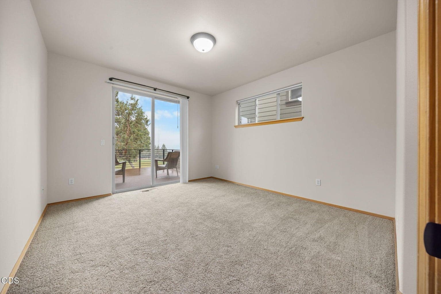 Primary Bedroom Downstairs with access to back deck