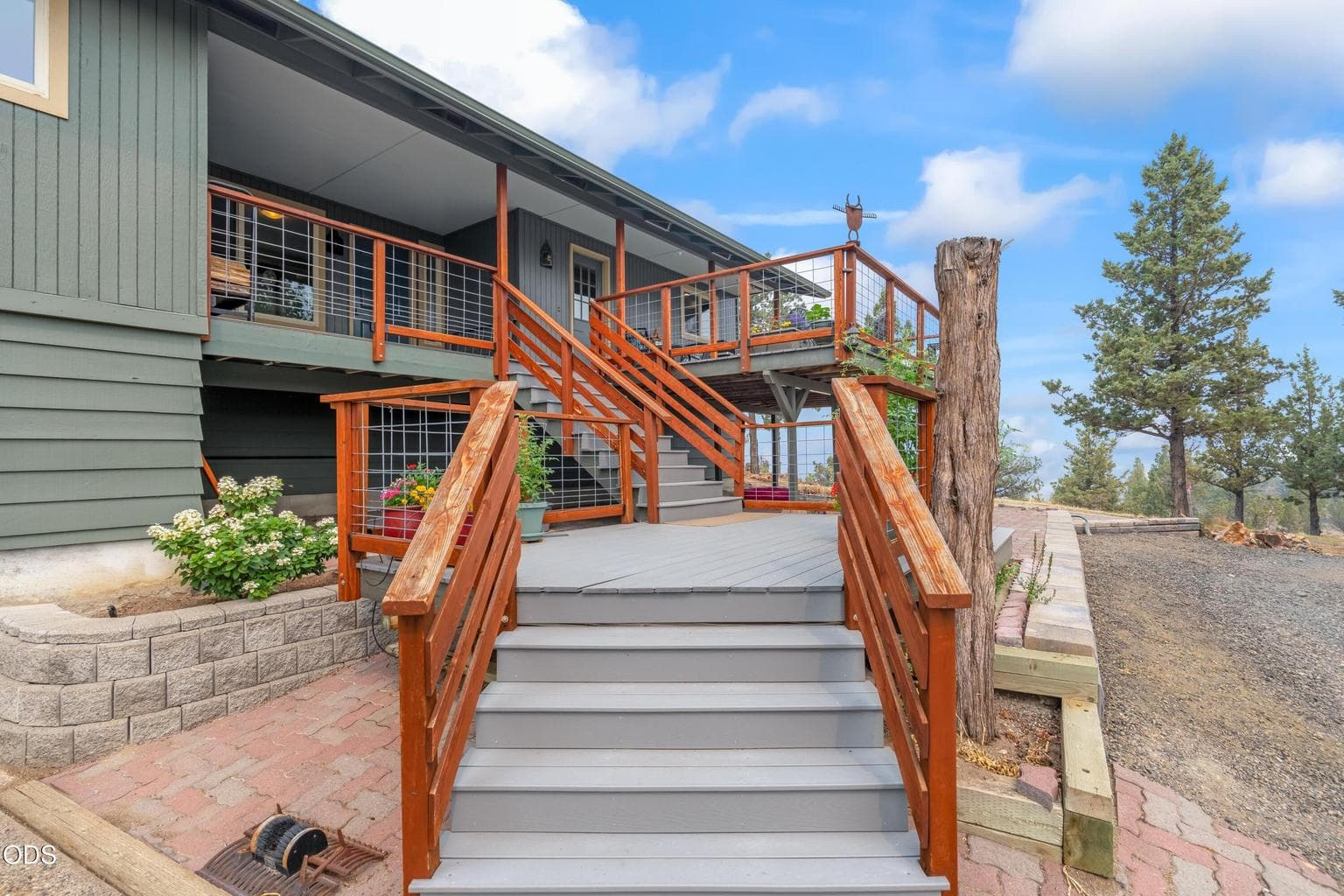 New Trex Deck leading to front door.