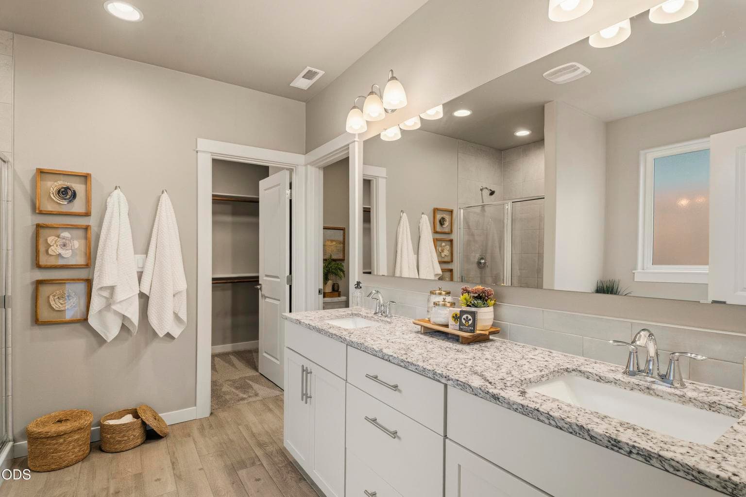Primary bath with double vanity