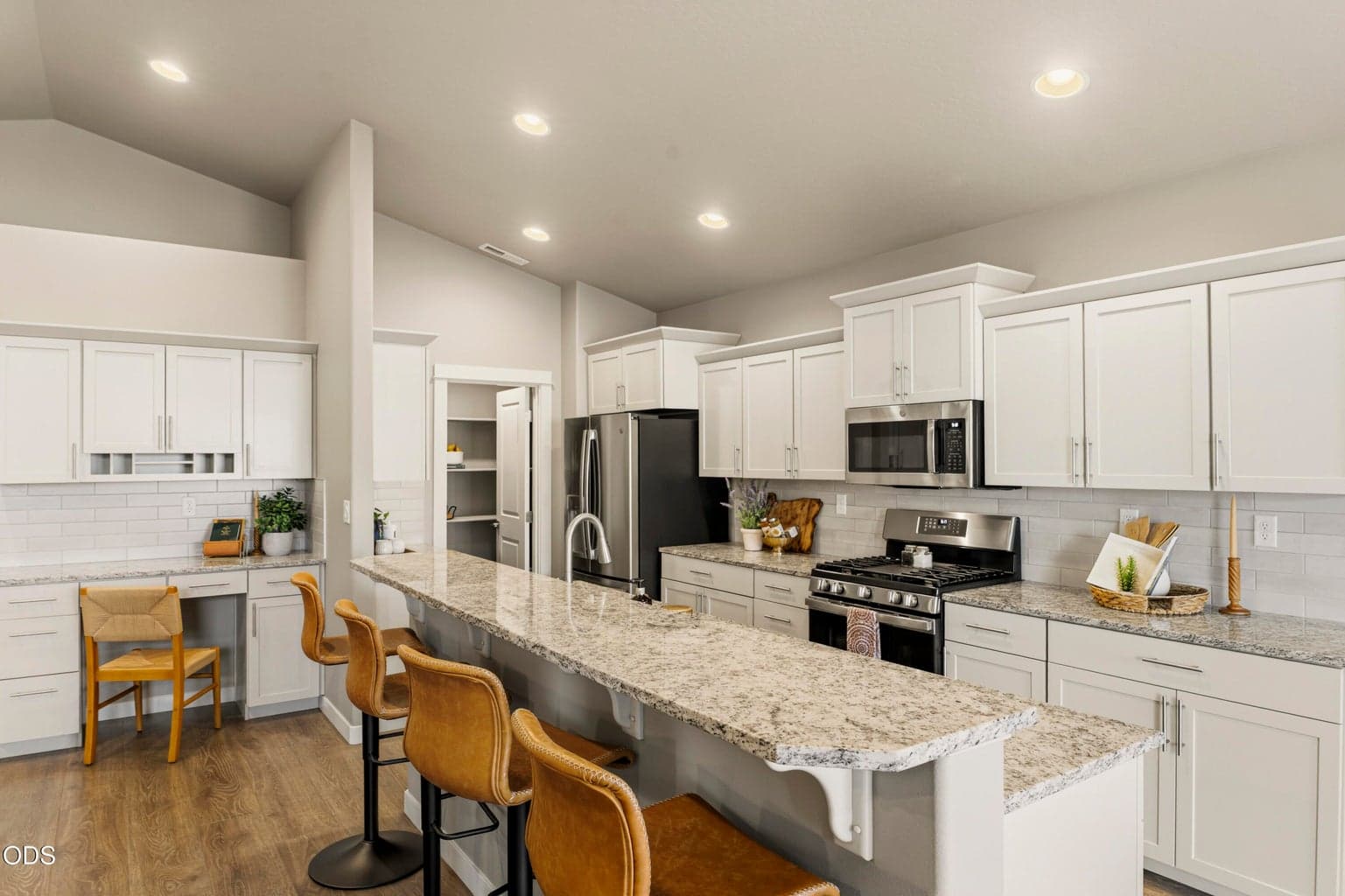 Bar seating at kitchen island