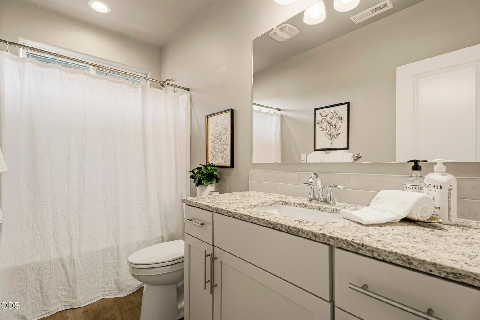 Guest bath with high end finishes