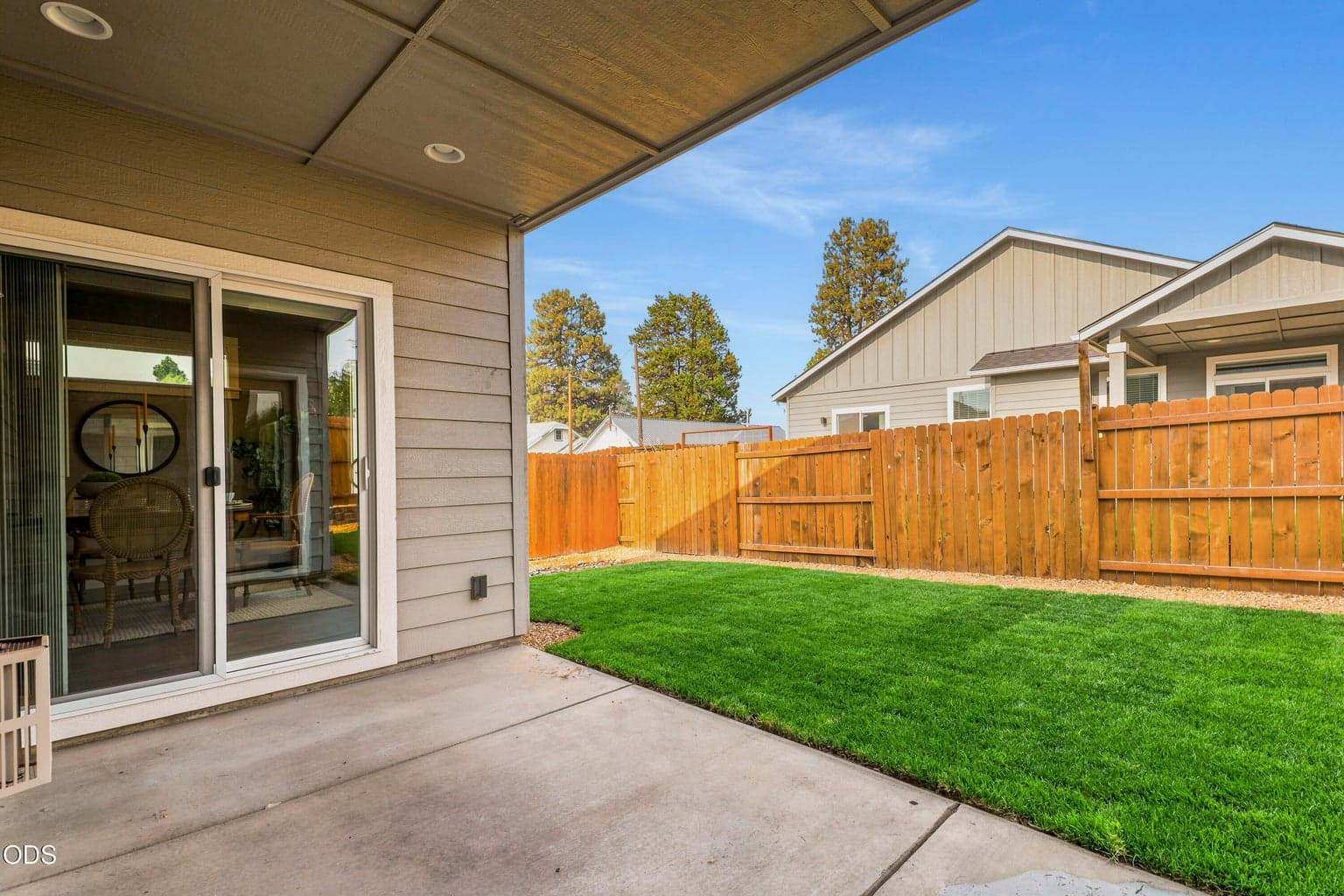 Covered near patio and door to dining area