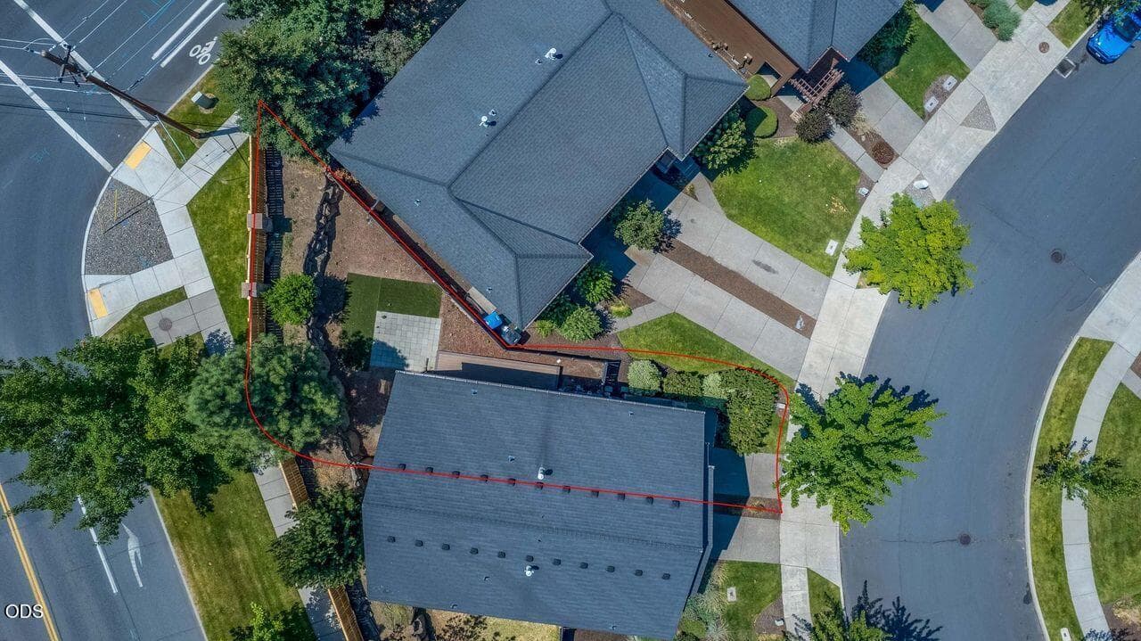 Corner lot, fenced and landscaped on the side and back of the home.