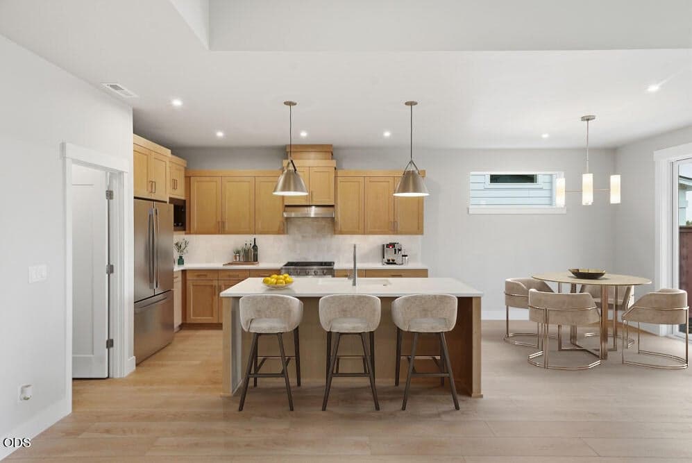 Subject property with virtual staging.