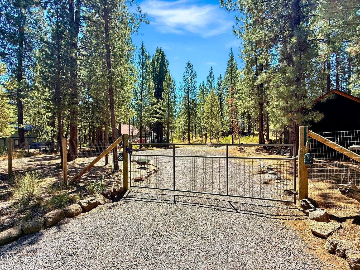 Private gated entrance to the property.