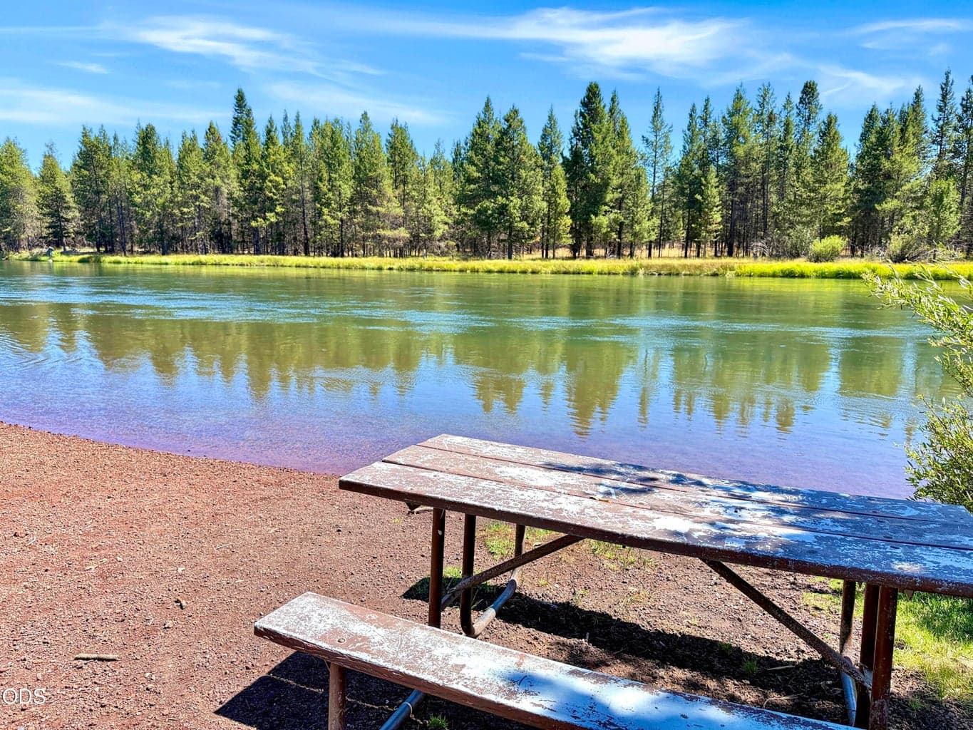 Your own riverside retreat — a private picnic spot reserved just for the neighborhood.