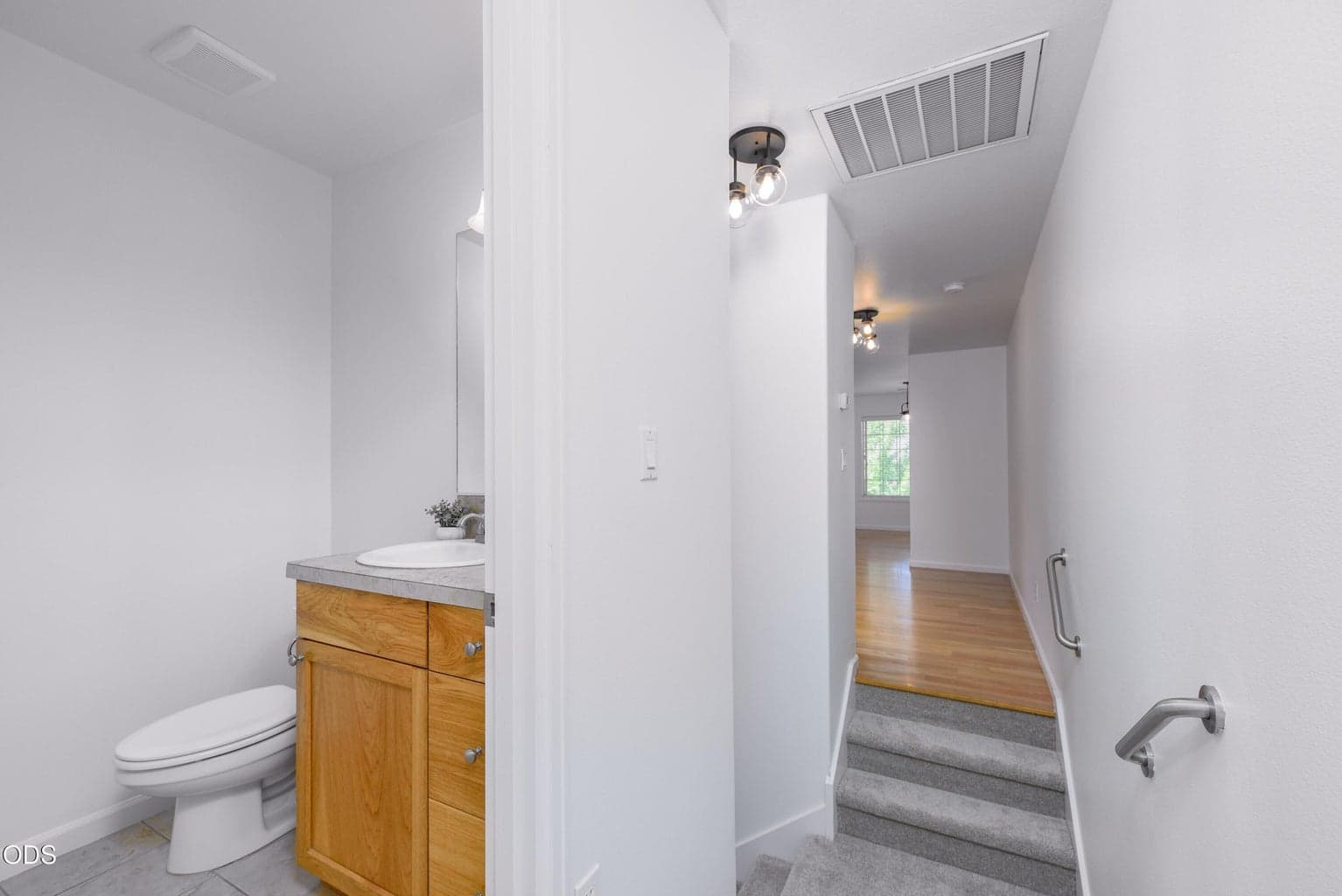 Powder bath upstairs.