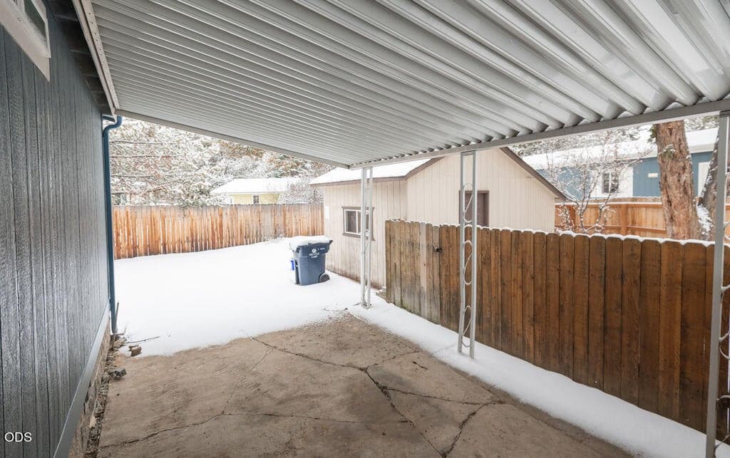 Carport in back of main house