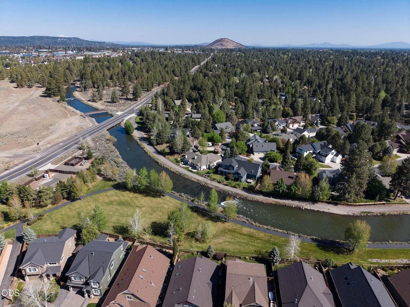 The historic canal is on the edge of the neighborhood with a walking trail. Here you see Pilot Butte in the background where you may see fireworks on the 4th of July. North on 15th you will come to the Larkspur Community Center, pool, playgrounds, trails, activities. Also you'll find the Ponderosa Park with skate park, baseball, and the Bend High School LaCrosse Field. Continue to more shopping, restaurants, medical.