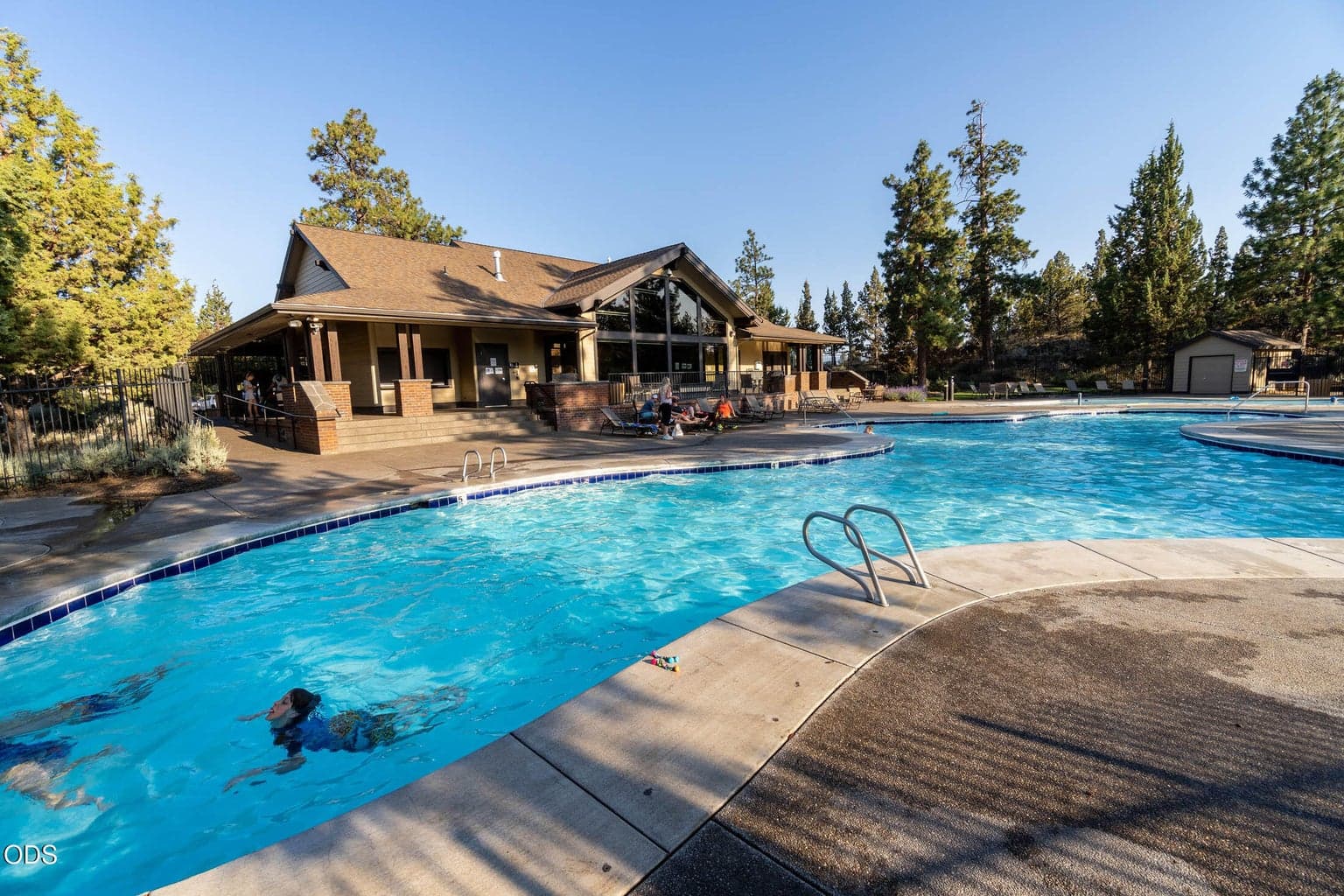 Buildings and pool are private to the neighborhood.