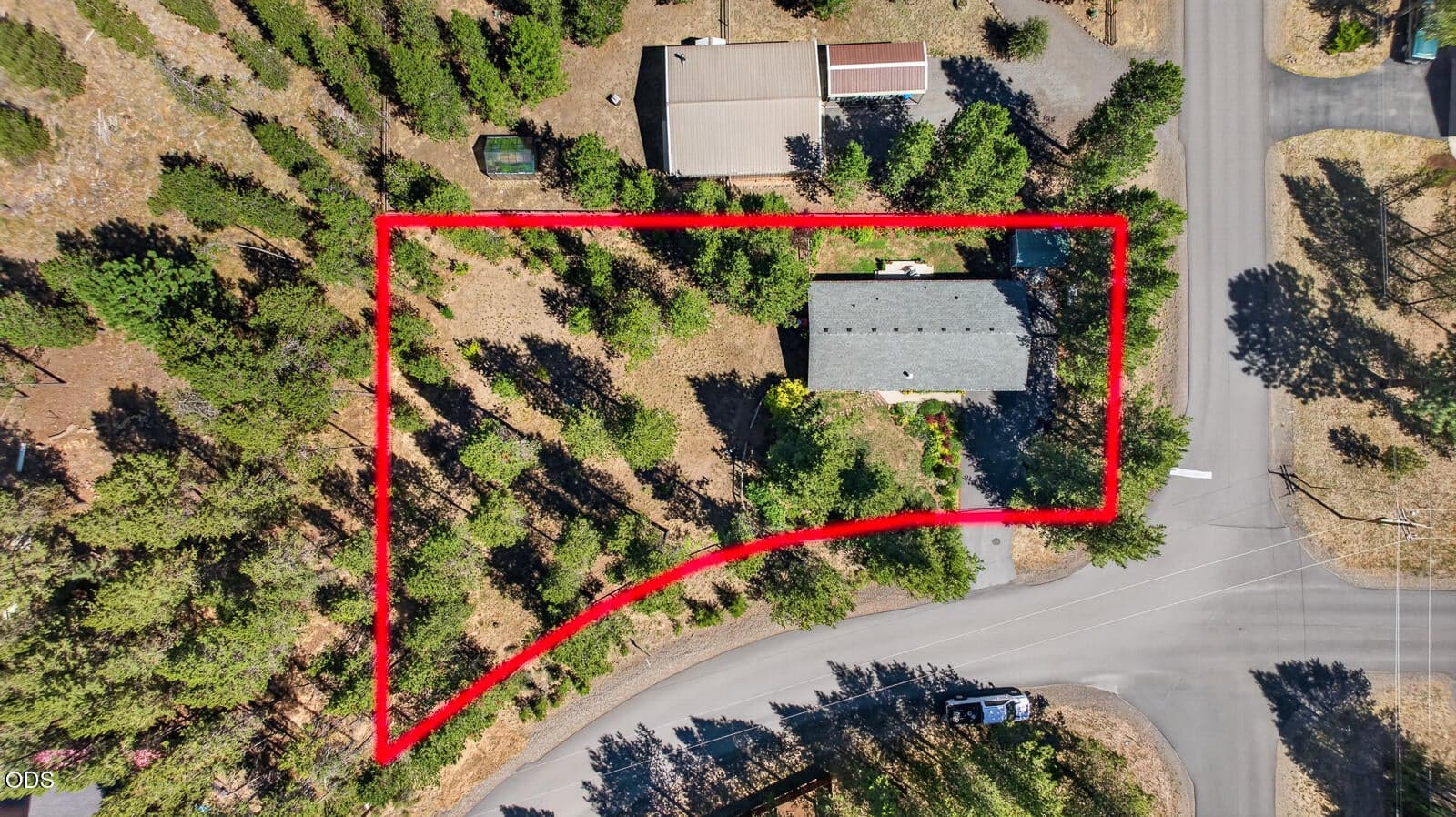 .54 acre corner lot
