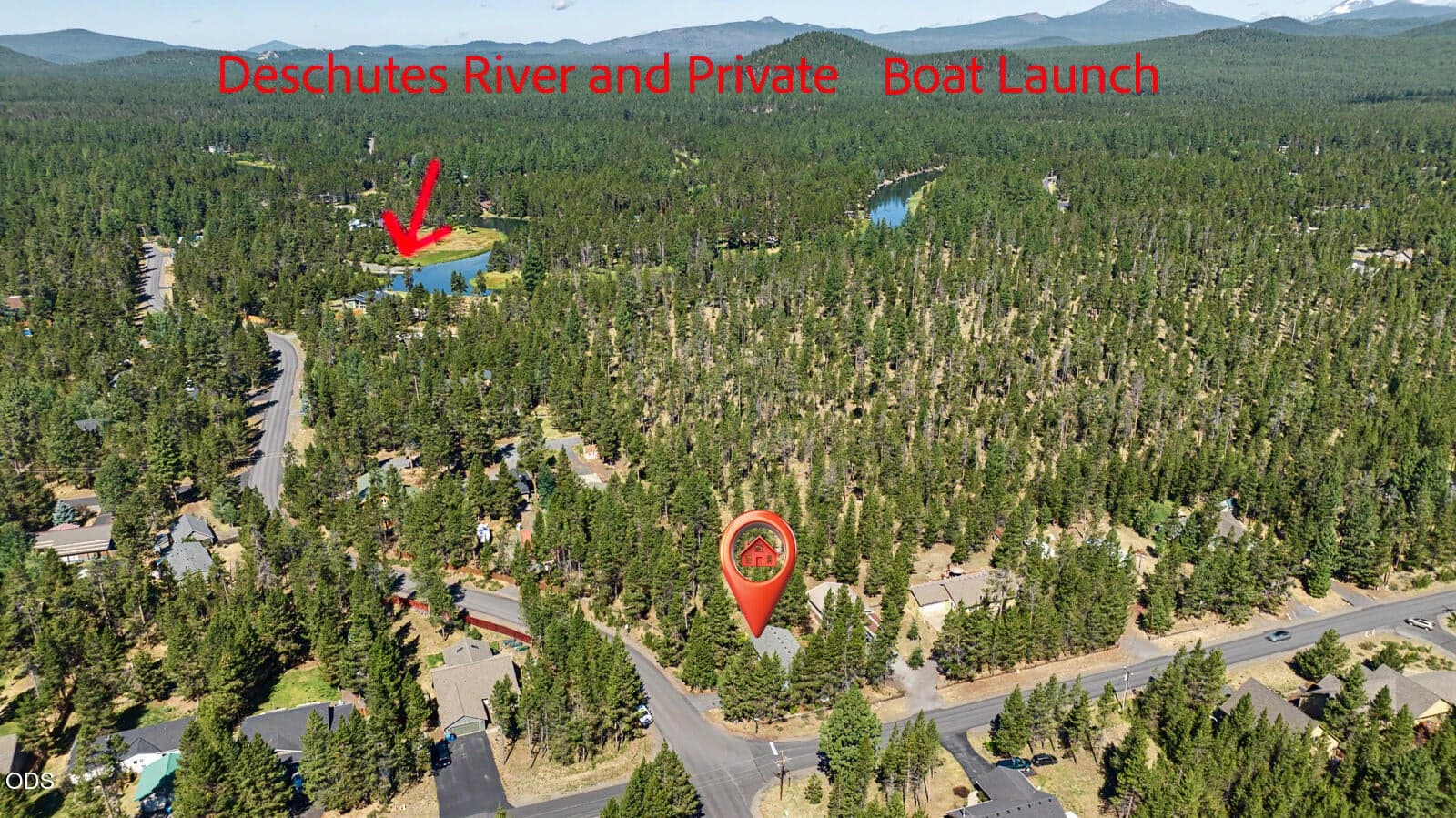 Seconds away from the Deschutes river access